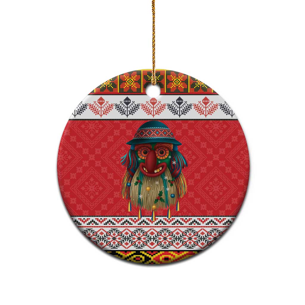 Personalized Romania Christmas Ceramic Ornament Romanian Folk Mask LT19