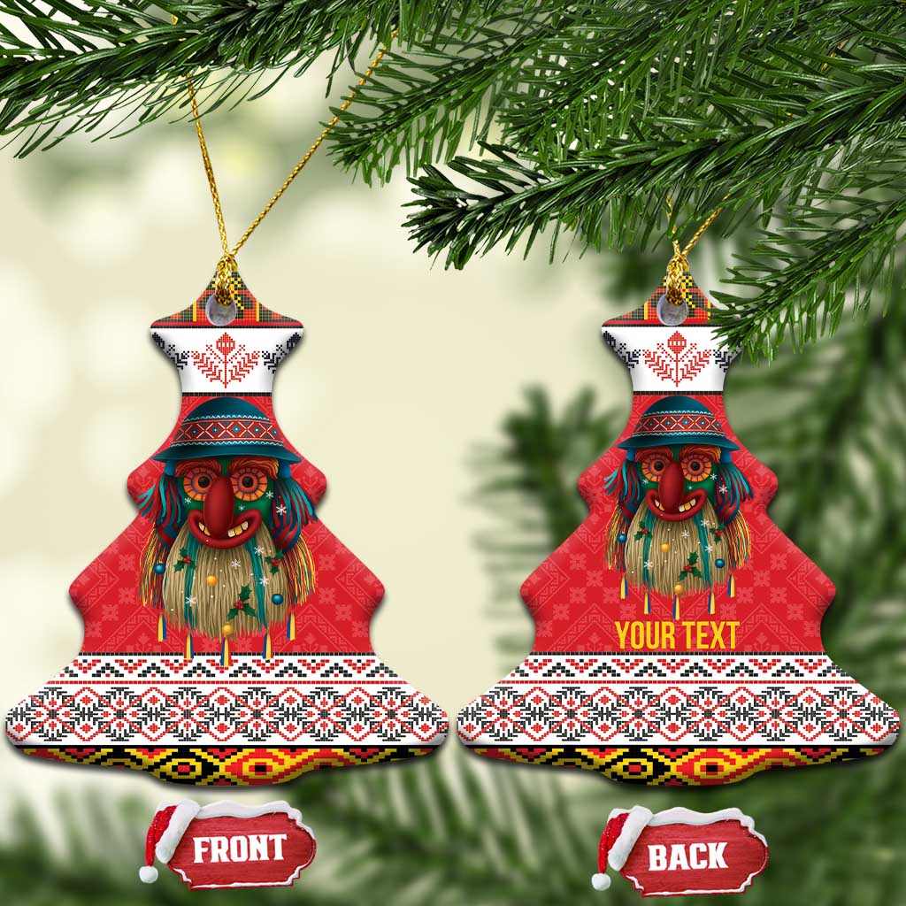 Personalized Romania Christmas Ceramic Ornament Romanian Folk Mask LT19