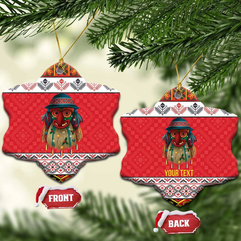 Personalized Romania Christmas Ceramic Ornament Romanian Folk Mask LT19