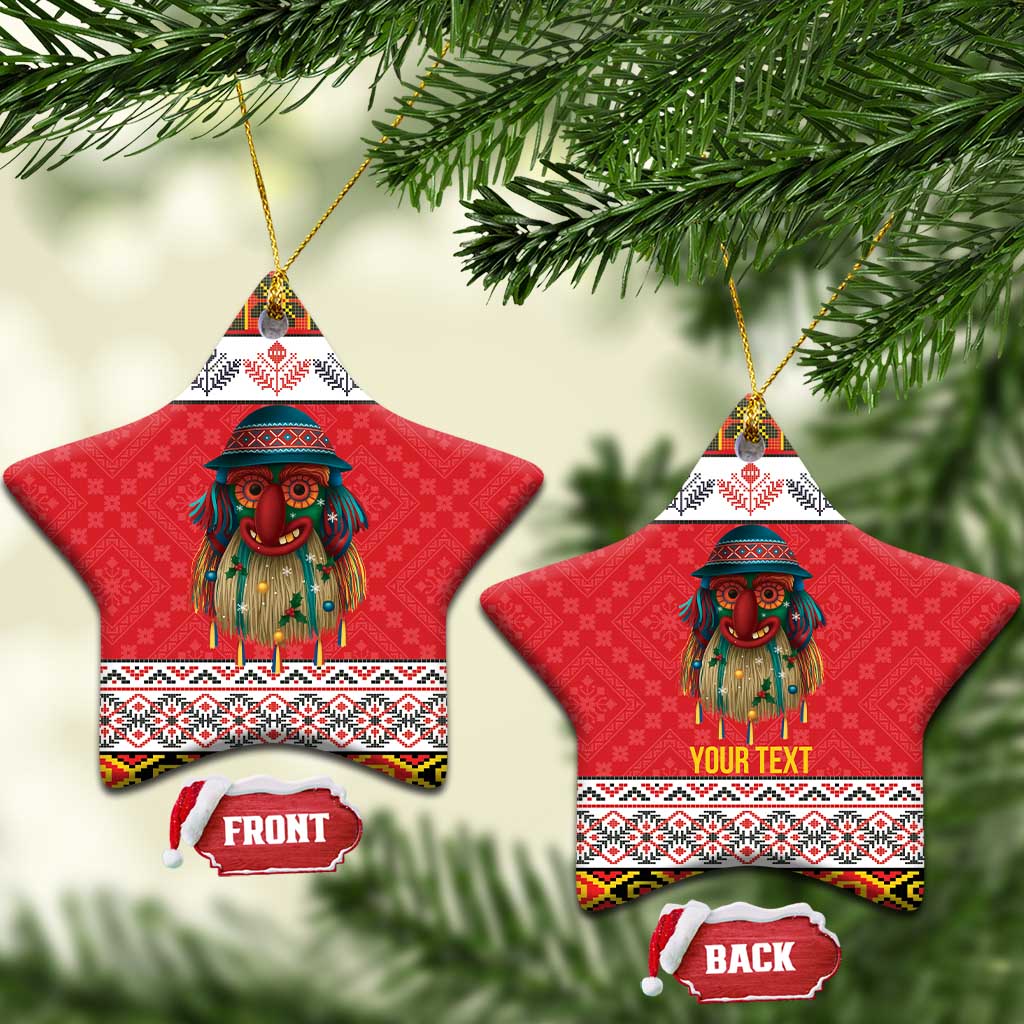 Personalized Romania Christmas Ceramic Ornament Romanian Folk Mask LT19