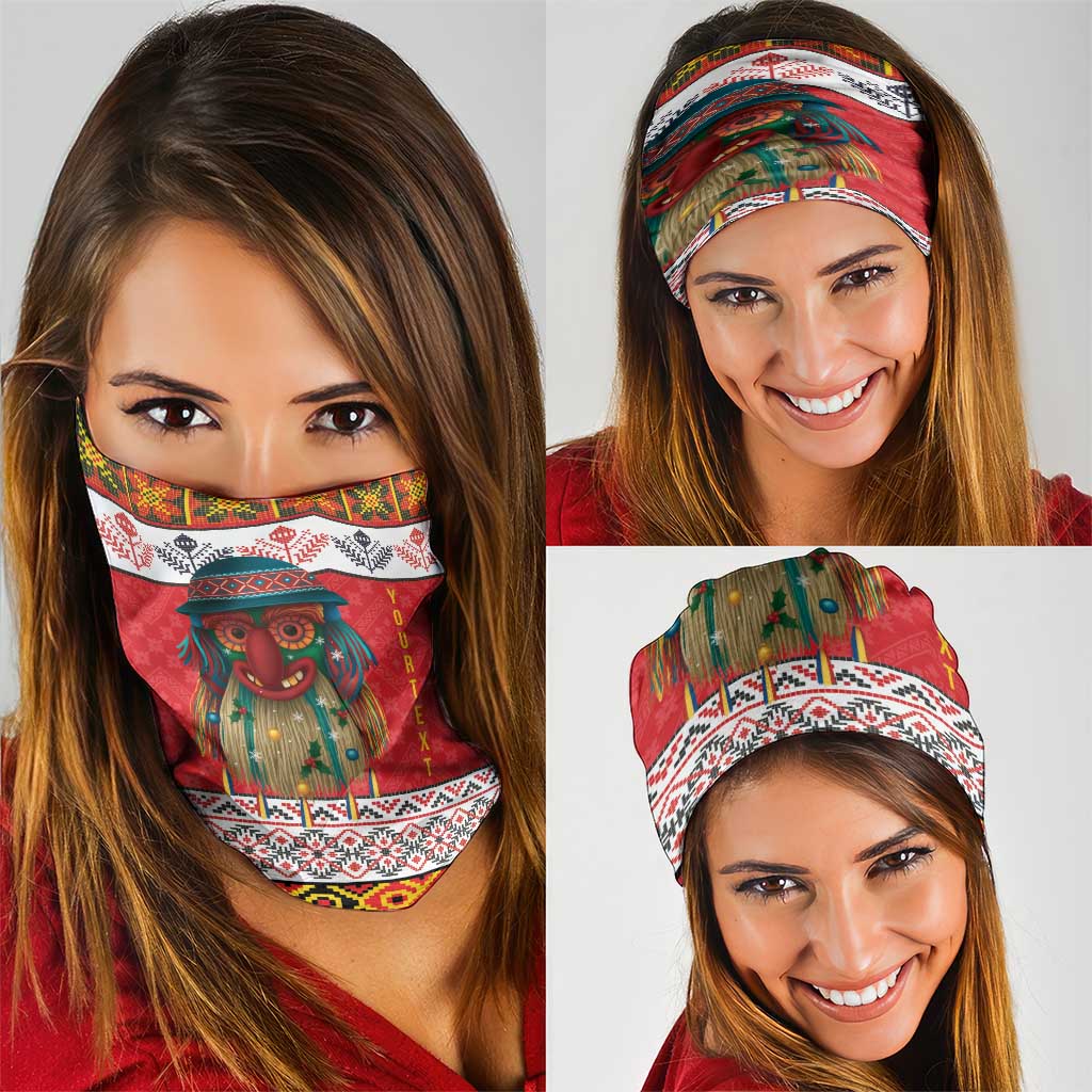 Personalized Romania Christmas Neck Gaiter Romanian Folk Mask LT19