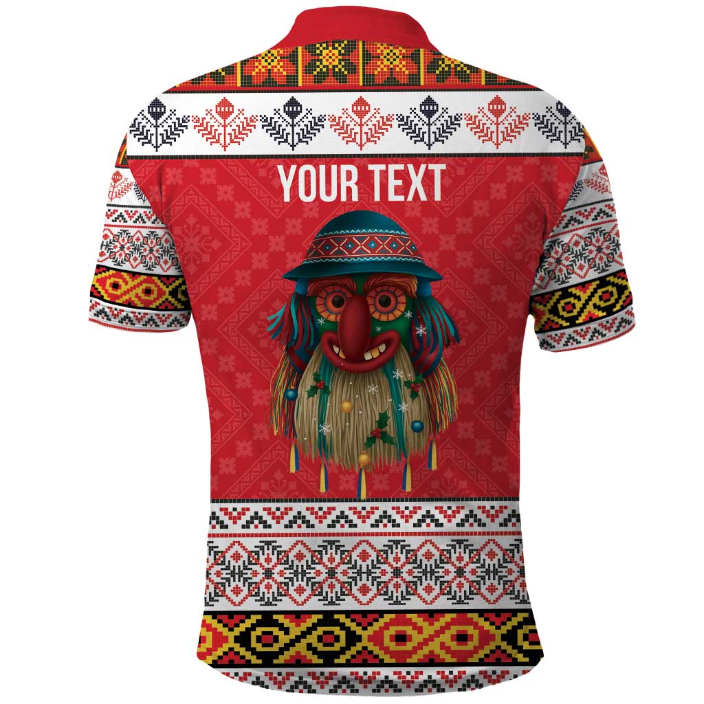 Personalized Romania Christmas Polo Shirt Romanian Folk Mask LT19