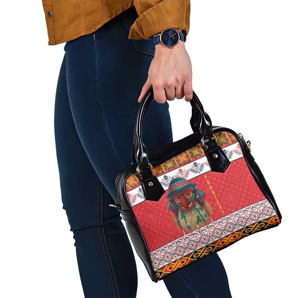 Personalized Romania Christmas Shoulder Handbag Romanian Folk Mask LT19