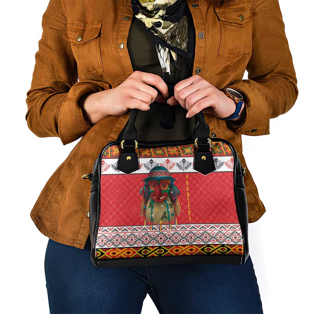 Personalized Romania Christmas Shoulder Handbag Romanian Folk Mask LT19
