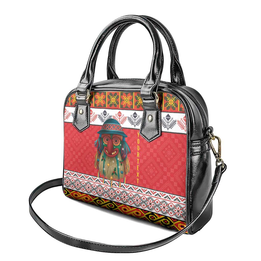 Personalized Romania Christmas Shoulder Handbag Romanian Folk Mask LT19