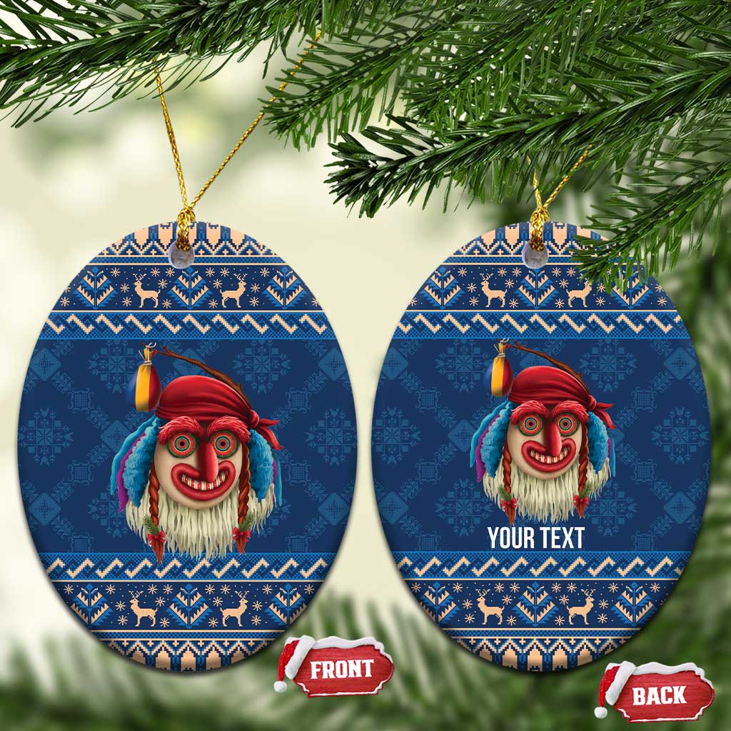 Personalized Romania Christmas Ceramic Ornament Romanian Traditional Masks LT19
