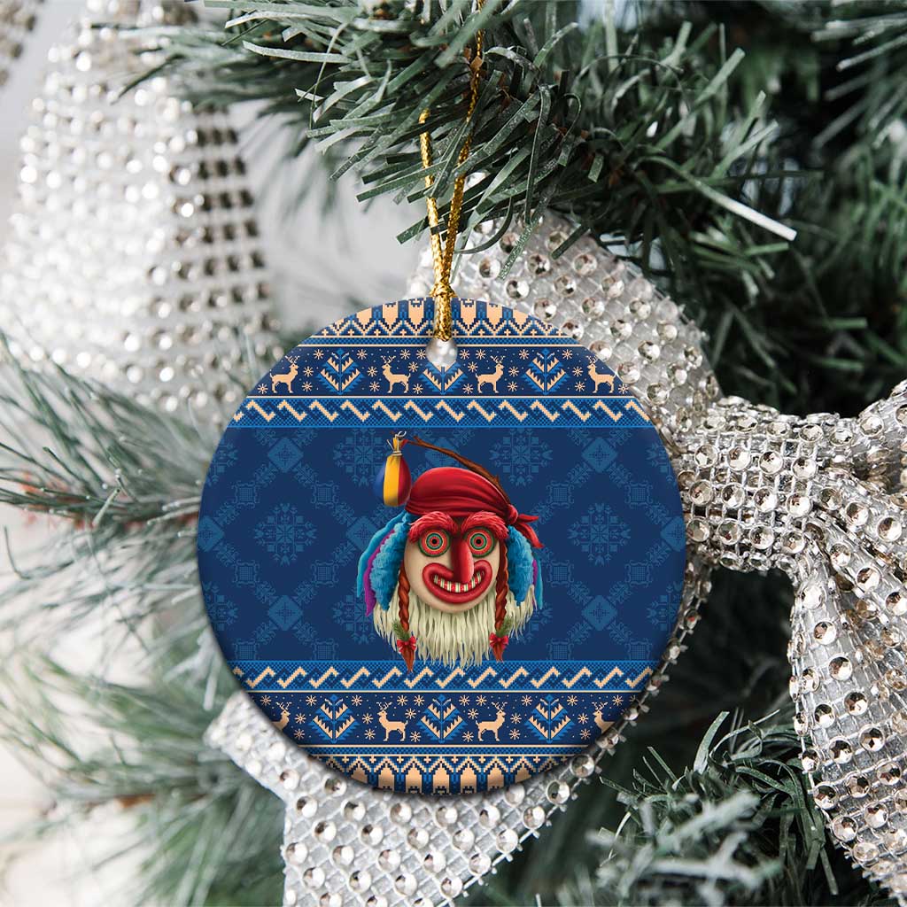 Personalized Romania Christmas Ceramic Ornament Romanian Traditional Masks LT19