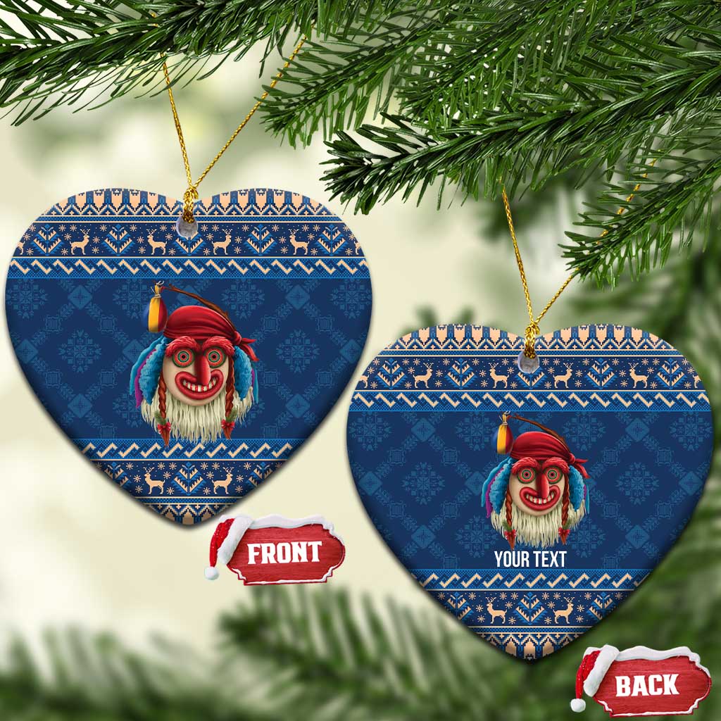 Personalized Romania Christmas Ceramic Ornament Romanian Traditional Masks LT19