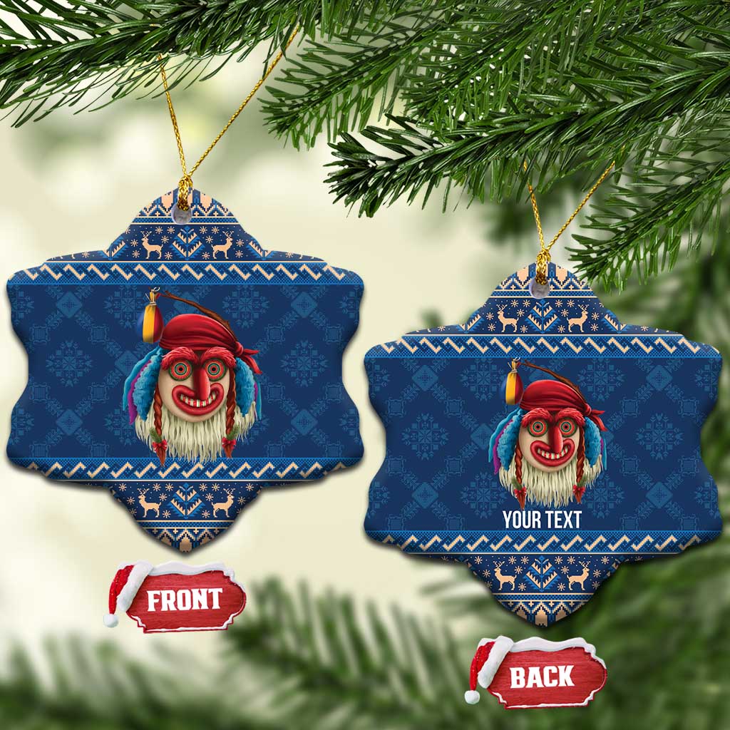 Personalized Romania Christmas Ceramic Ornament Romanian Traditional Masks LT19