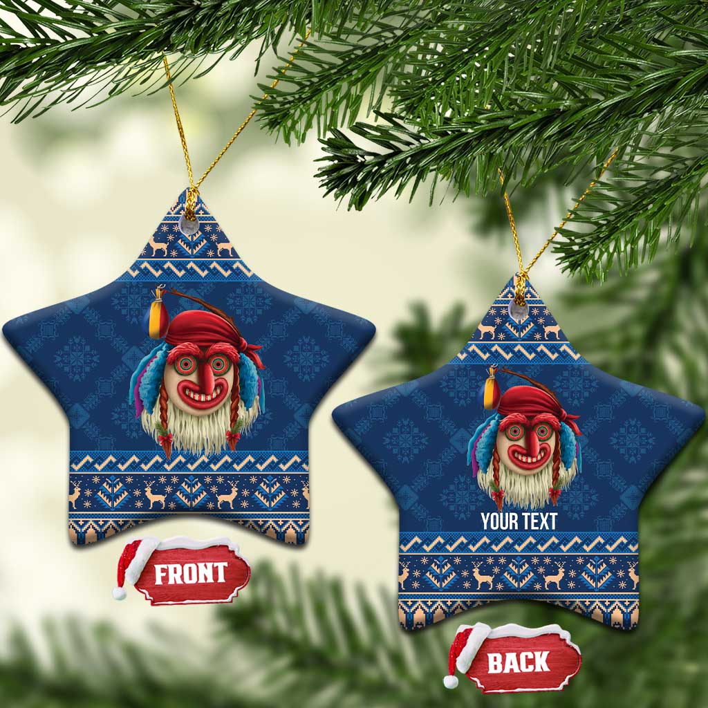 Personalized Romania Christmas Ceramic Ornament Romanian Traditional Masks LT19