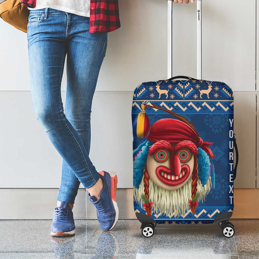 Personalized Romania Christmas Luggage Cover Romanian Traditional Masks LT19
