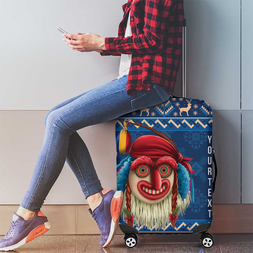 Personalized Romania Christmas Luggage Cover Romanian Traditional Masks LT19