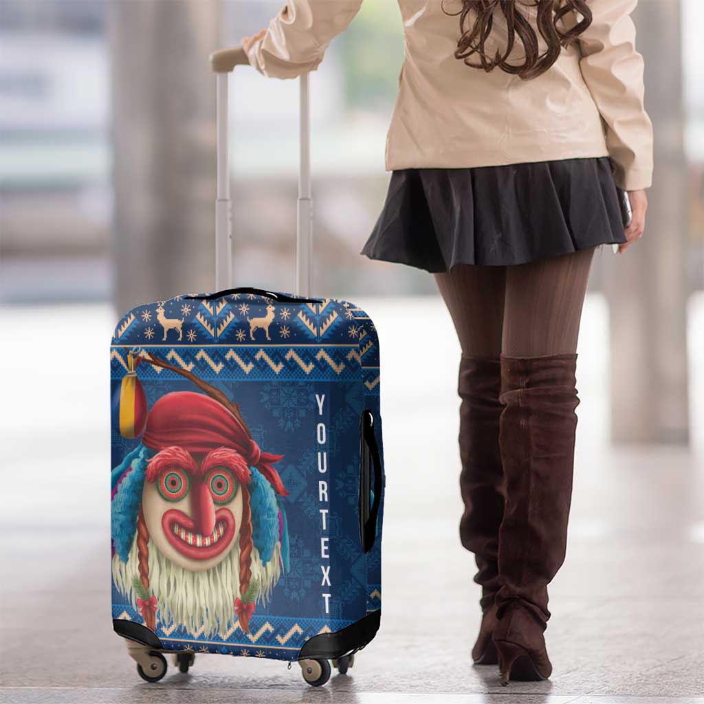 Personalized Romania Christmas Luggage Cover Romanian Traditional Masks LT19