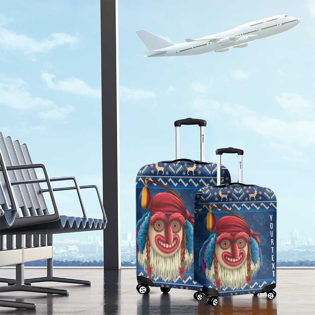 Personalized Romania Christmas Luggage Cover Romanian Traditional Masks LT19