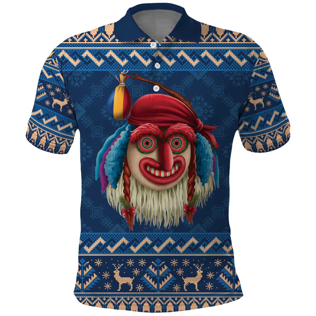 Personalized Romania Christmas Polo Shirt Romanian Traditional Masks LT19