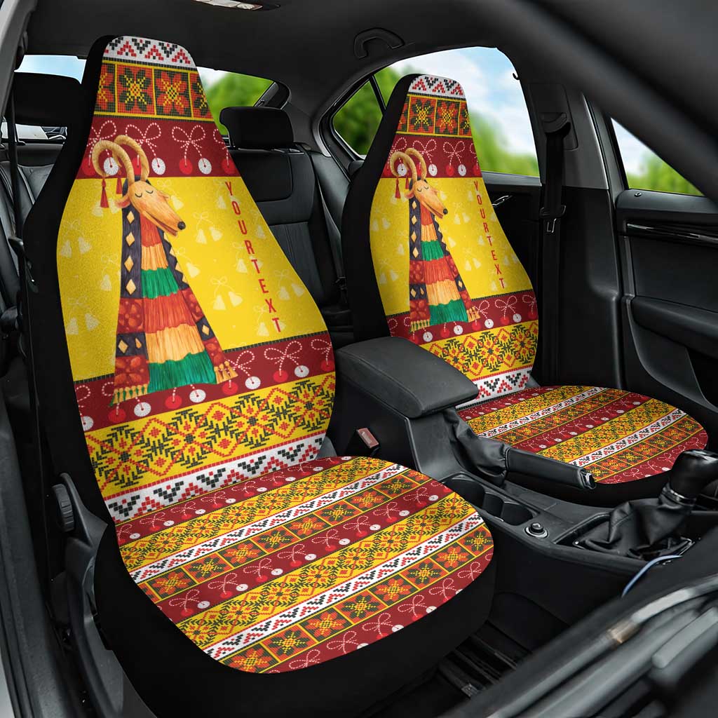 Personalized Moldova Christmas Car Seat Cover Capra Goat Folk Costume LT19