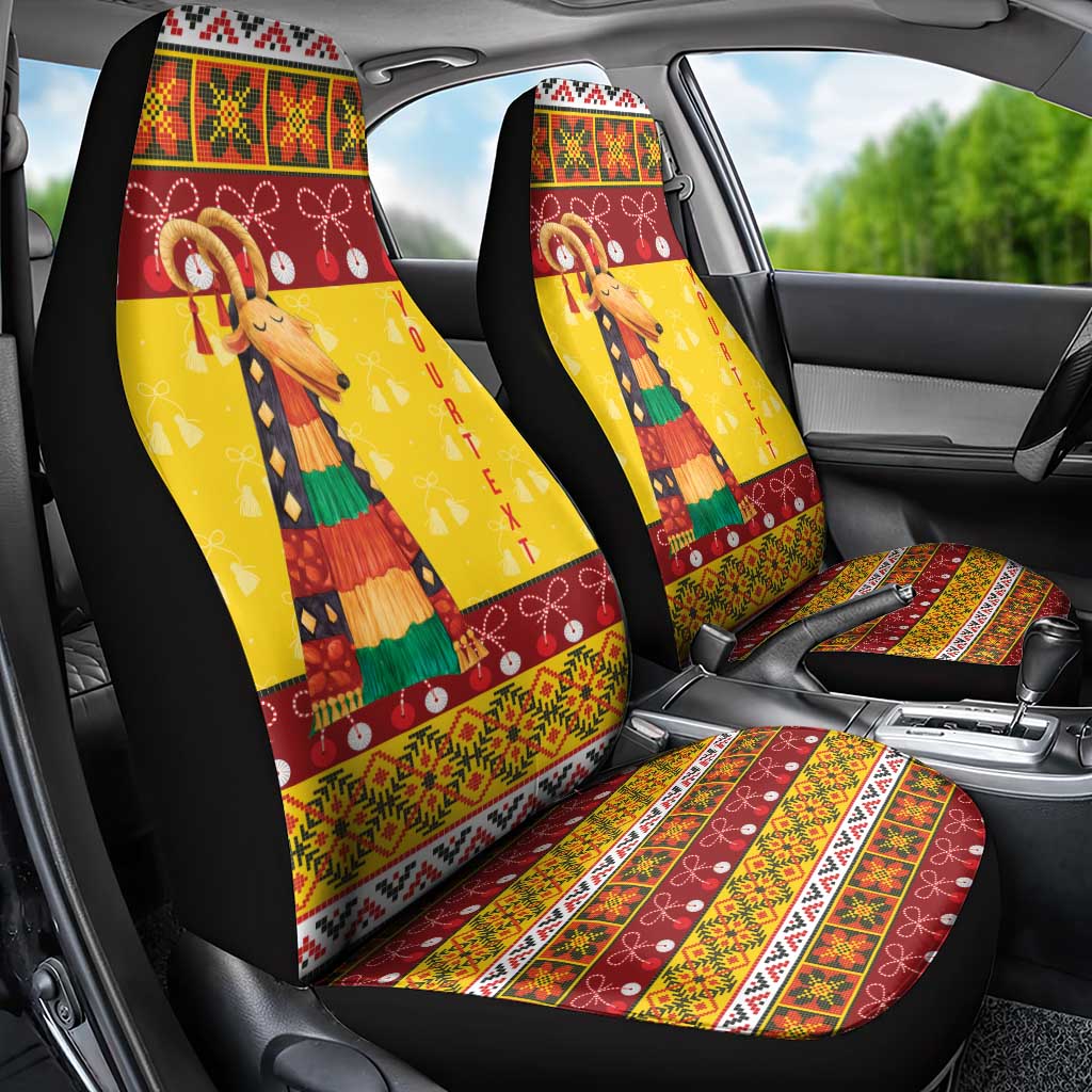 Personalized Moldova Christmas Car Seat Cover Capra Goat Folk Costume LT19