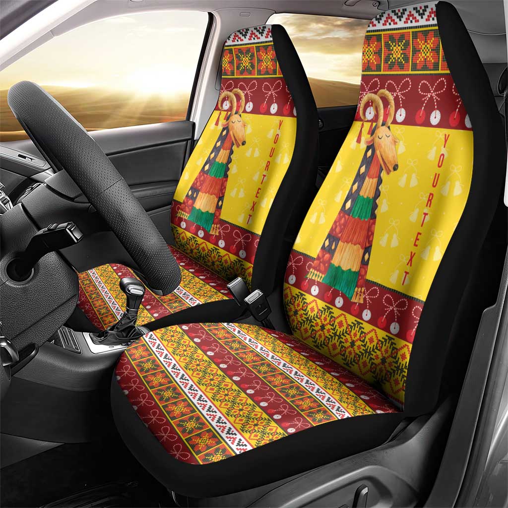 Personalized Moldova Christmas Car Seat Cover Capra Goat Folk Costume LT19