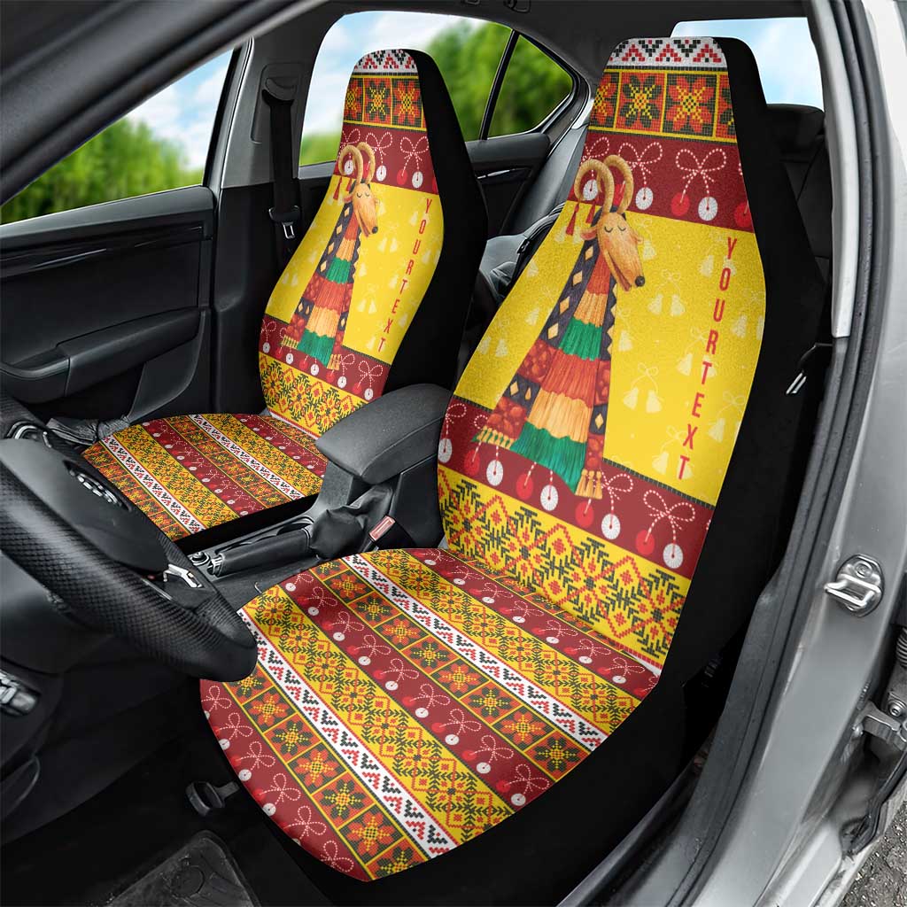 Personalized Moldova Christmas Car Seat Cover Capra Goat Folk Costume LT19