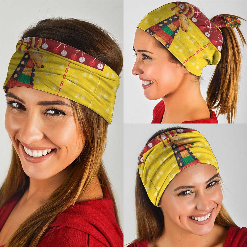 Personalized Moldova Christmas Neck Gaiter Capra Goat Folk Costume LT19