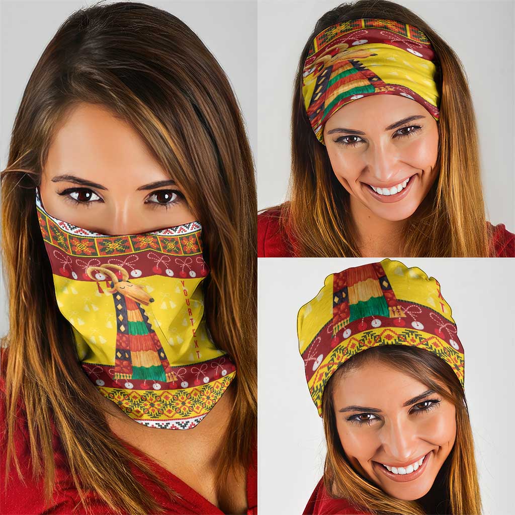 Personalized Moldova Christmas Neck Gaiter Capra Goat Folk Costume LT19