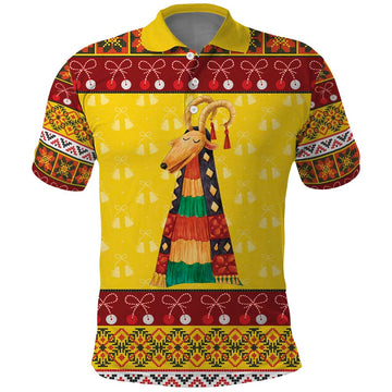 Personalized Moldova Christmas Polo Shirt Capra Goat Folk Costume LT19