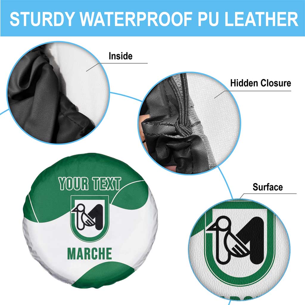 Personalized Italy Marche Spare Tire Cover Flag Style LT19
