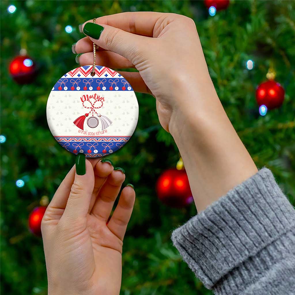 Personalized Moldova Christmas Ceramic Ornament Martisor Moldova Traditional LT19