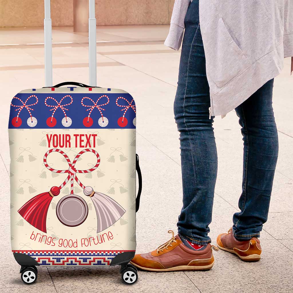 Personalized Moldova Christmas Luggage Cover Martisor Moldova Traditional LT19
