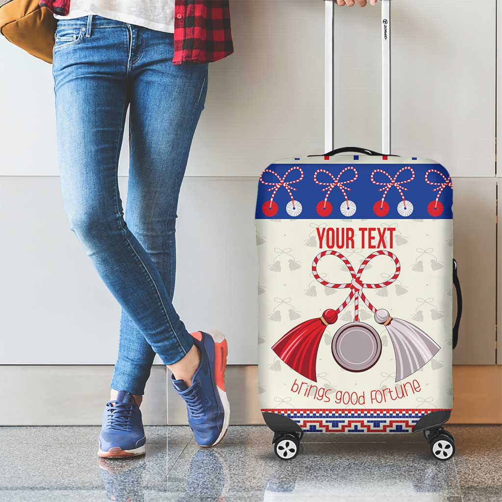 Personalized Moldova Christmas Luggage Cover Martisor Moldova Traditional LT19
