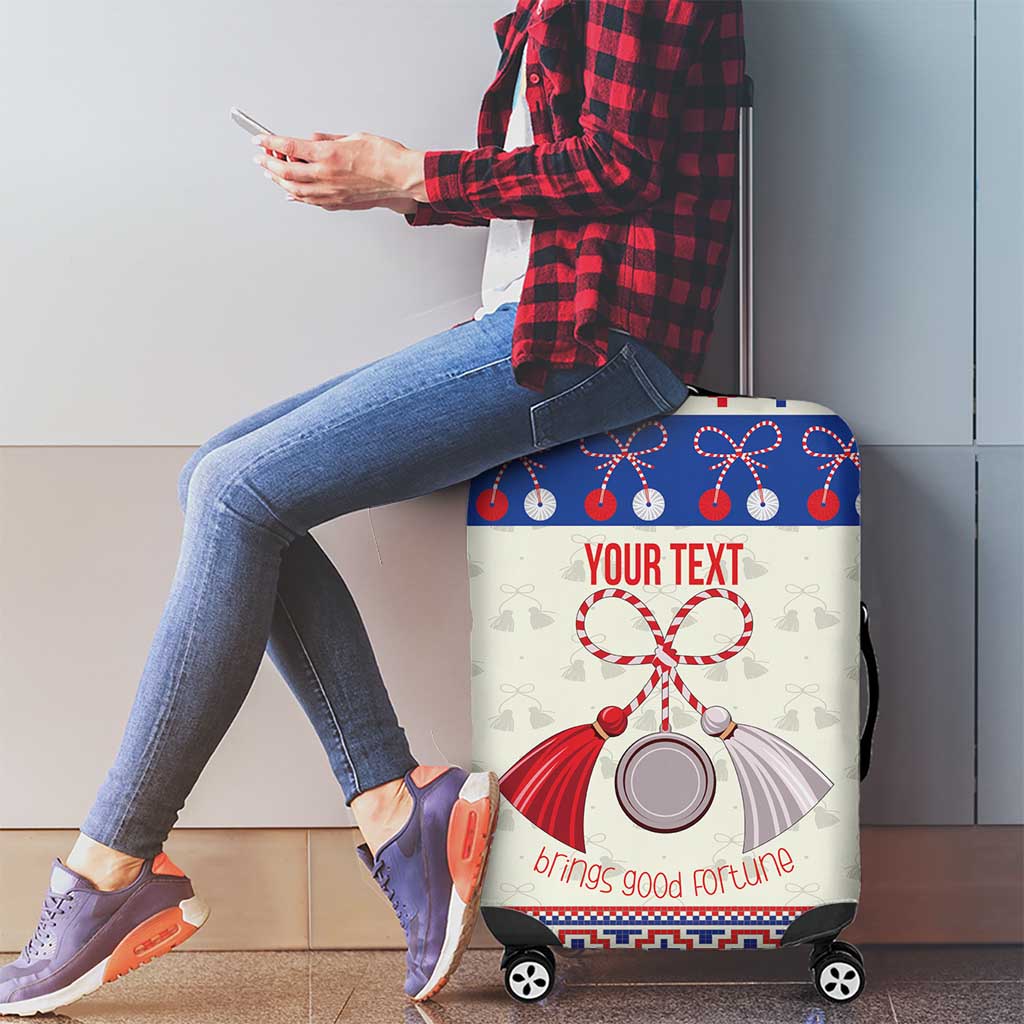 Personalized Moldova Christmas Luggage Cover Martisor Moldova Traditional LT19