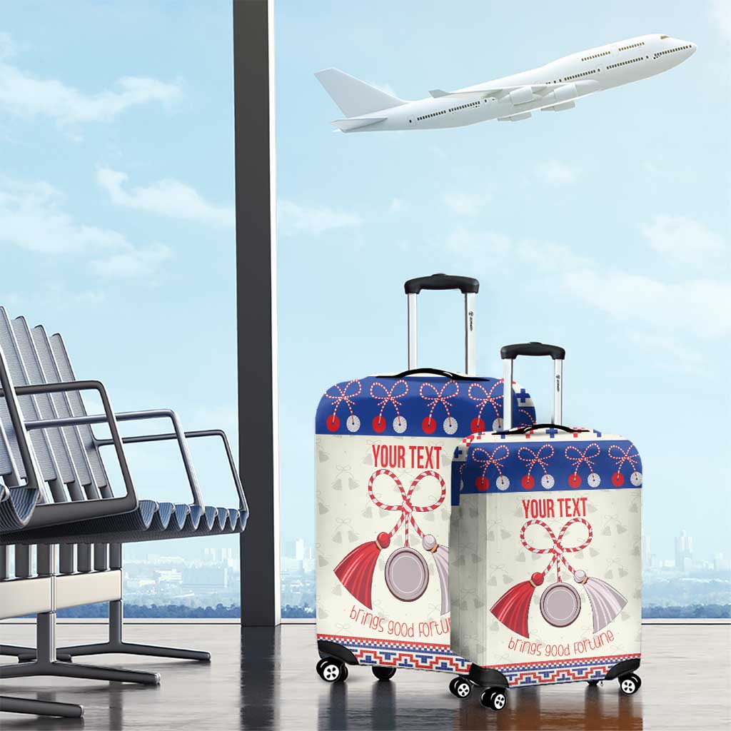 Personalized Moldova Christmas Luggage Cover Martisor Moldova Traditional LT19