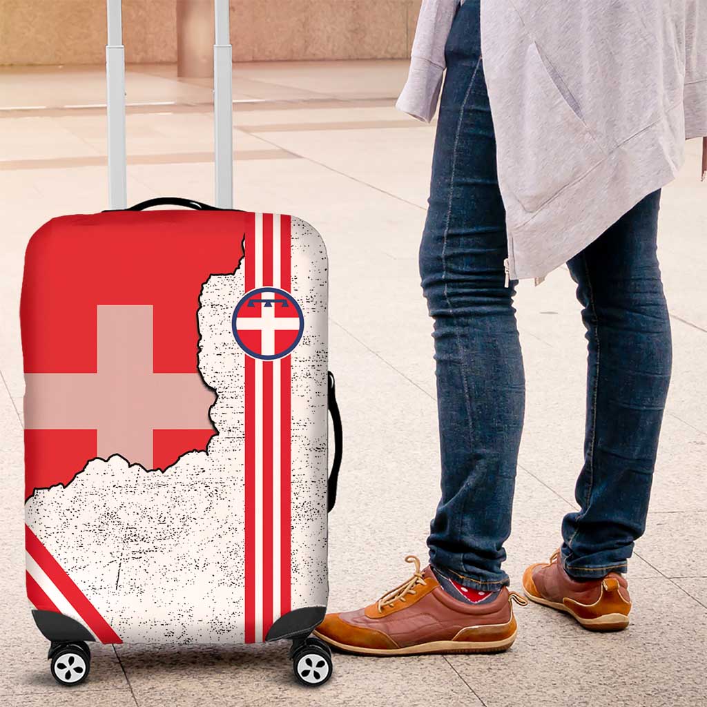 Italy Piedmont Luggage Cover Map With Flag Style LT19