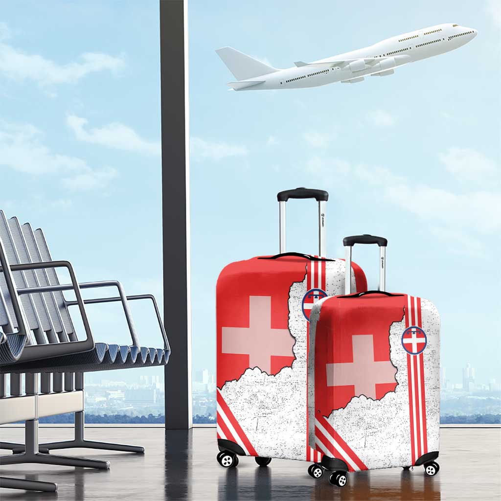 Italy Piedmont Luggage Cover Map With Flag Style LT19