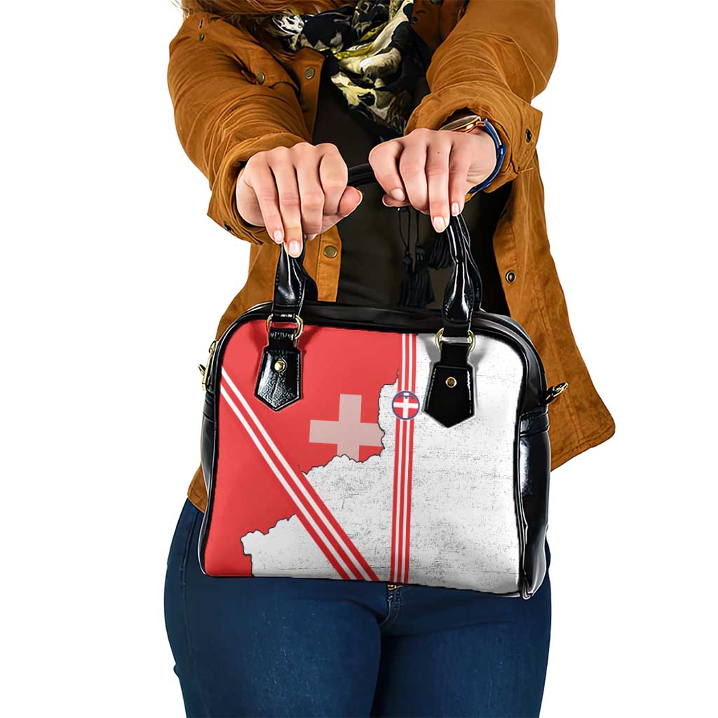 Italy Piedmont Shoulder Handbag Map With Flag Style LT19