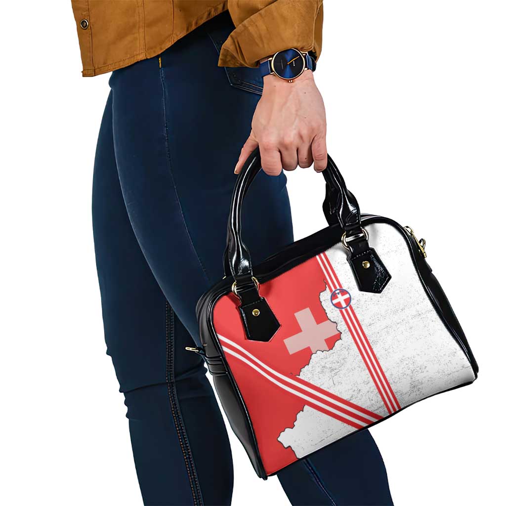 Italy Piedmont Shoulder Handbag Map With Flag Style LT19