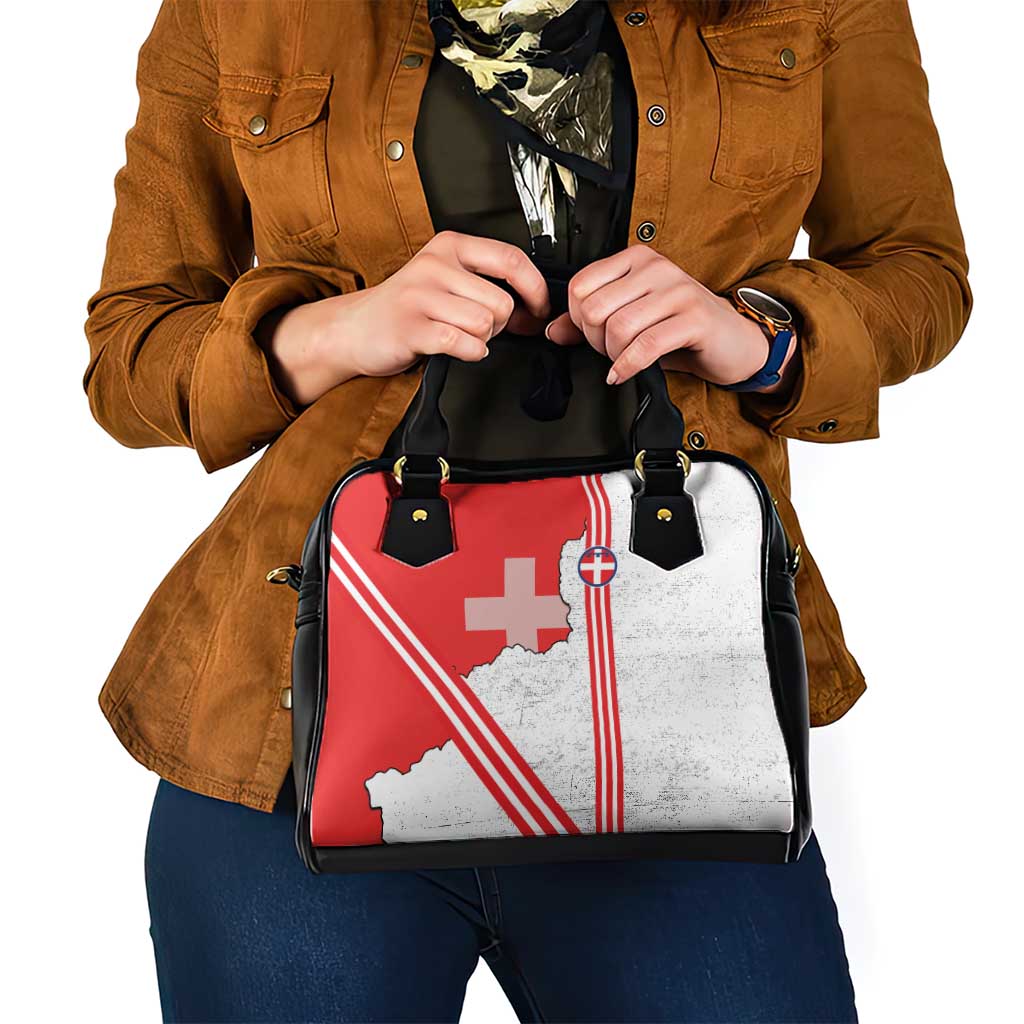 Italy Piedmont Shoulder Handbag Map With Flag Style LT19