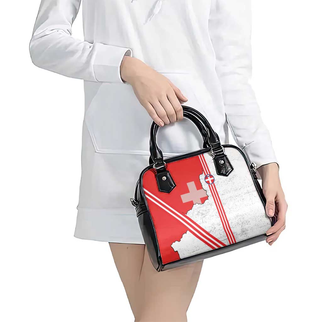 Italy Piedmont Shoulder Handbag Map With Flag Style LT19