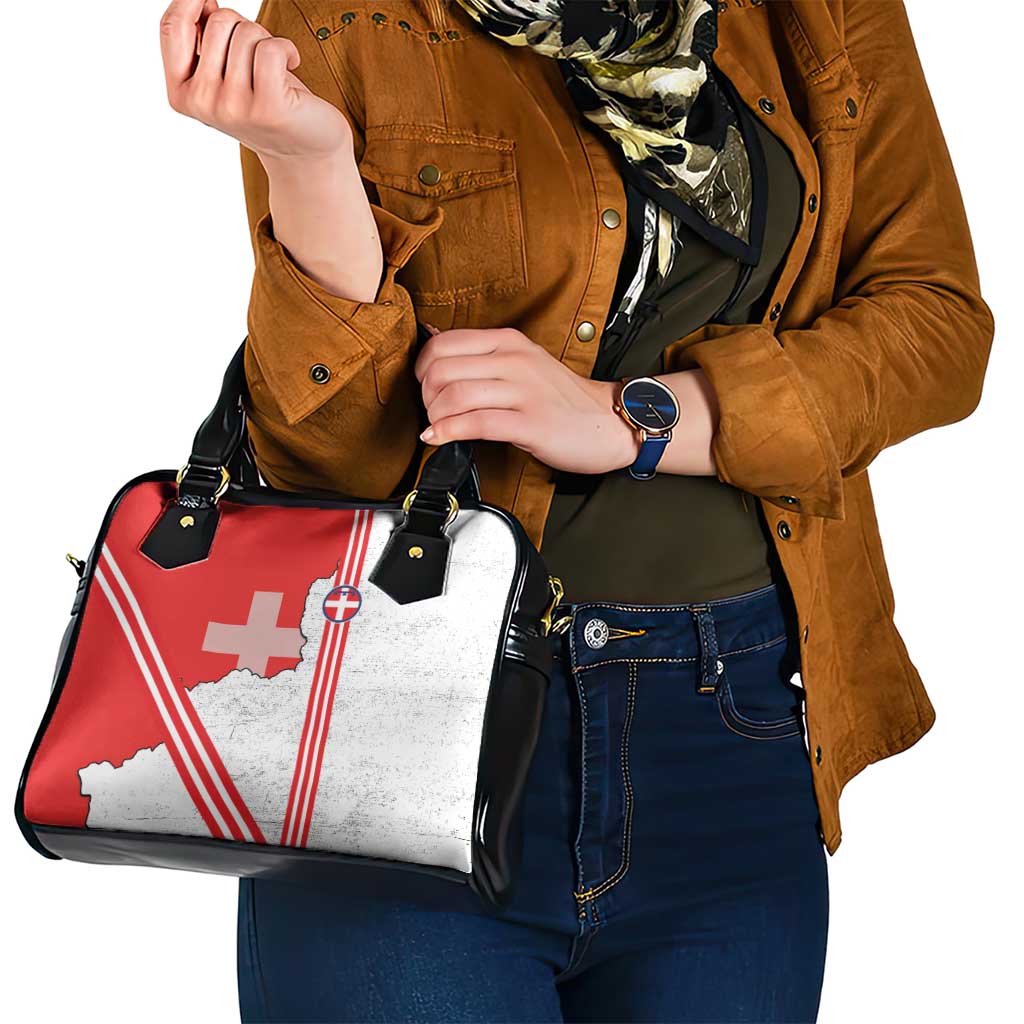 Italy Piedmont Shoulder Handbag Map With Flag Style LT19