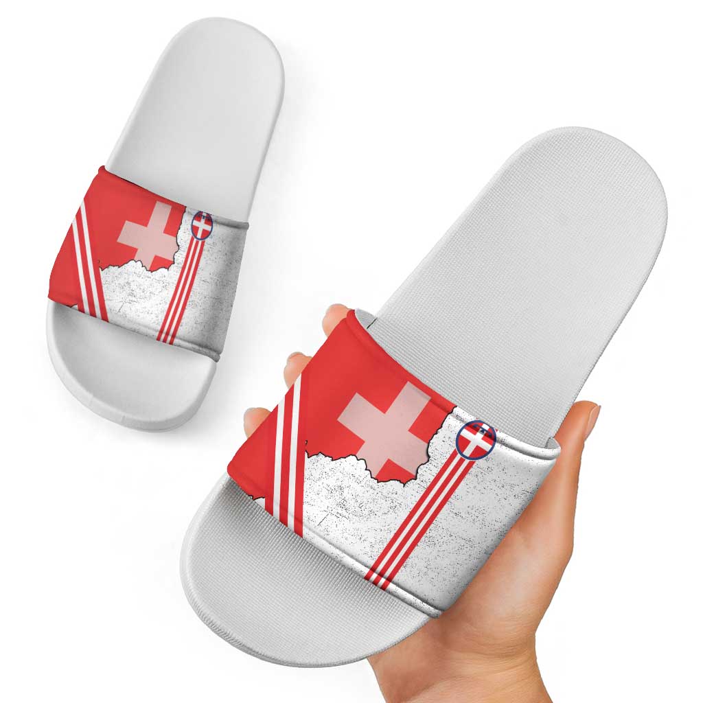 Italy Piedmont Slide Sandals Map With Flag Style LT19