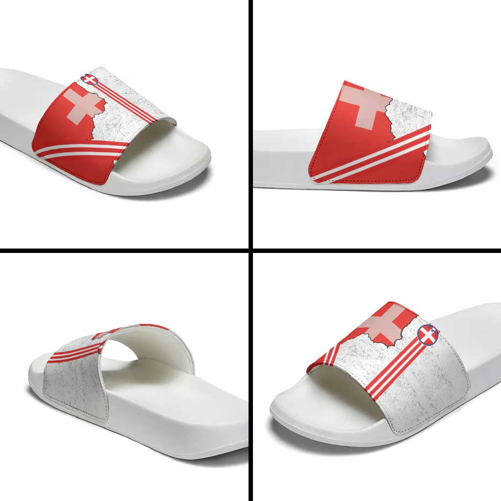 Italy Piedmont Slide Sandals Map With Flag Style LT19