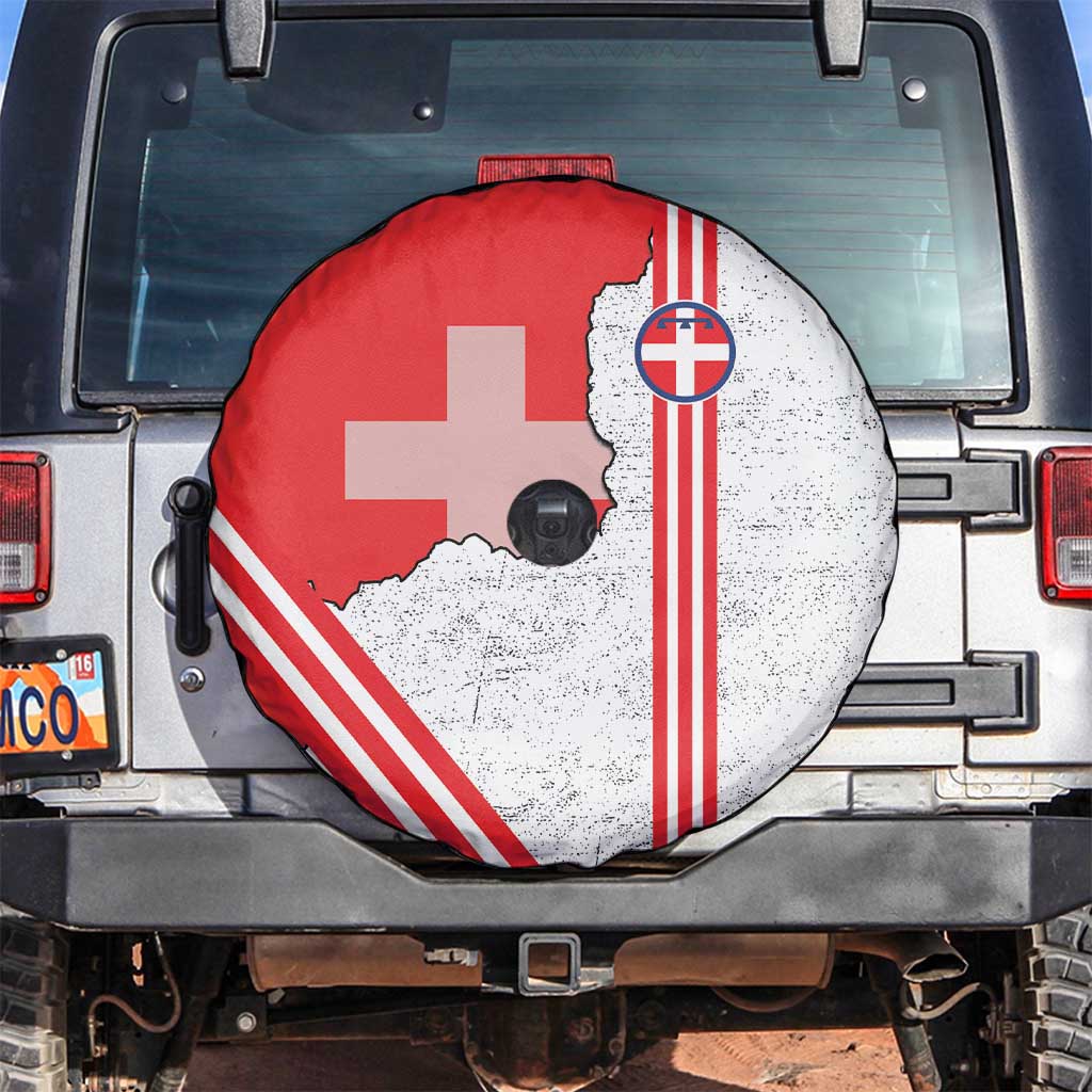 Italy Piedmont Spare Tire Cover Map With Flag Style LT19