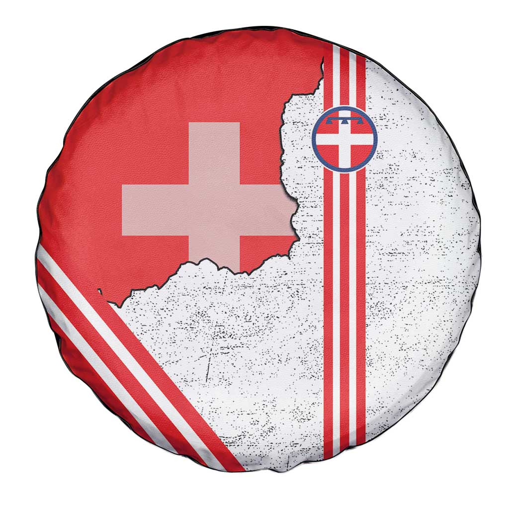 Italy Piedmont Spare Tire Cover Map With Flag Style LT19