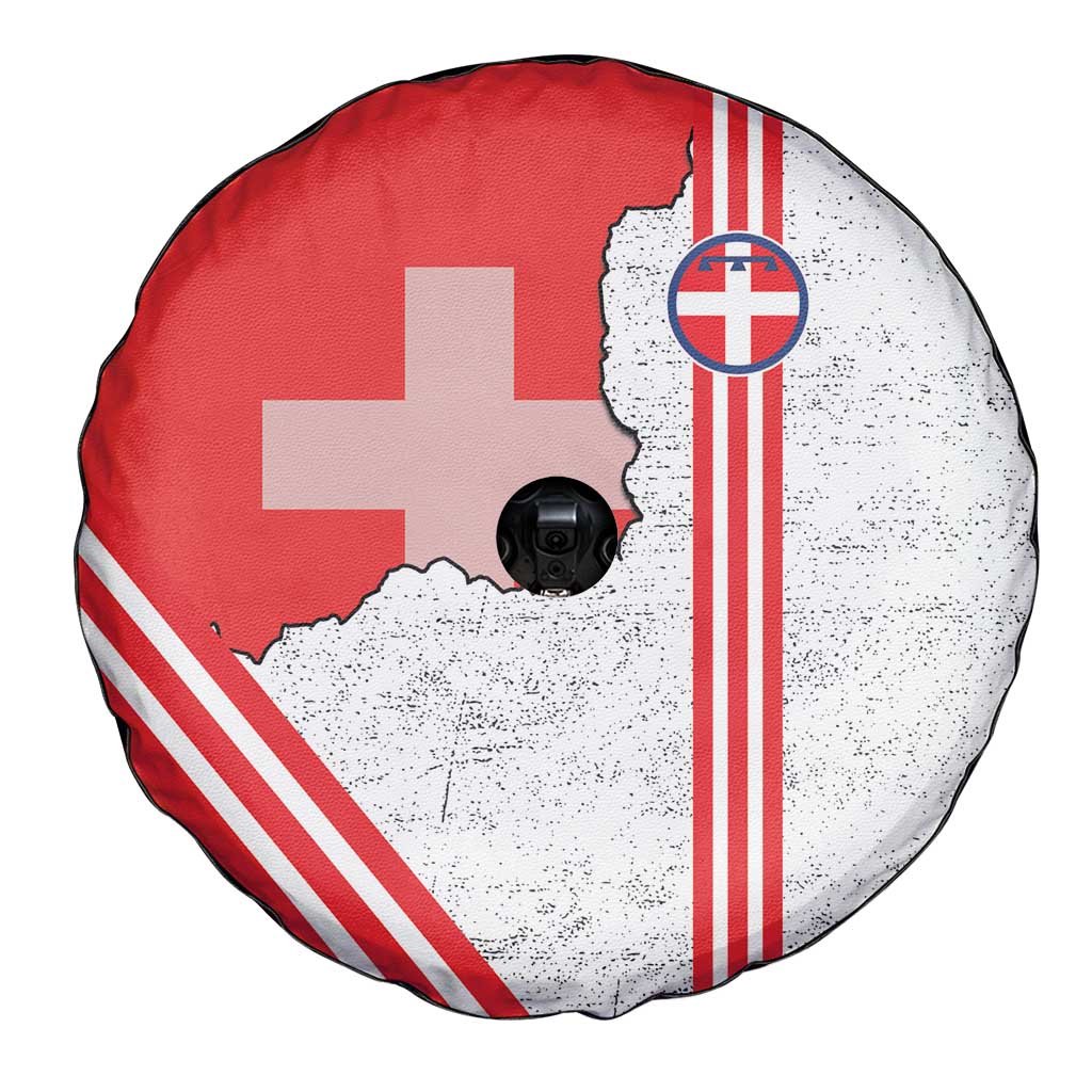Italy Piedmont Spare Tire Cover Map With Flag Style LT19