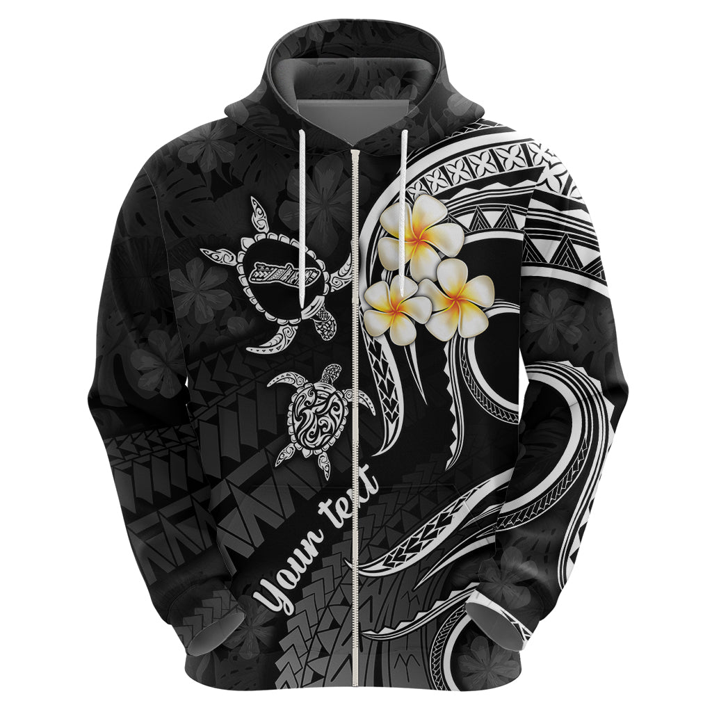 Personalised Molokai Hawaii Hoodie Polynesian Tattoo and Pacific Plumeria White Vibe LT9