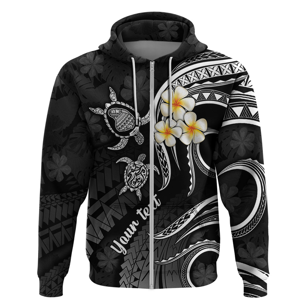Personalised Lanai Hawaii Hoodie Polynesian Tattoo and Pacific Plumeria White Vibe LT9