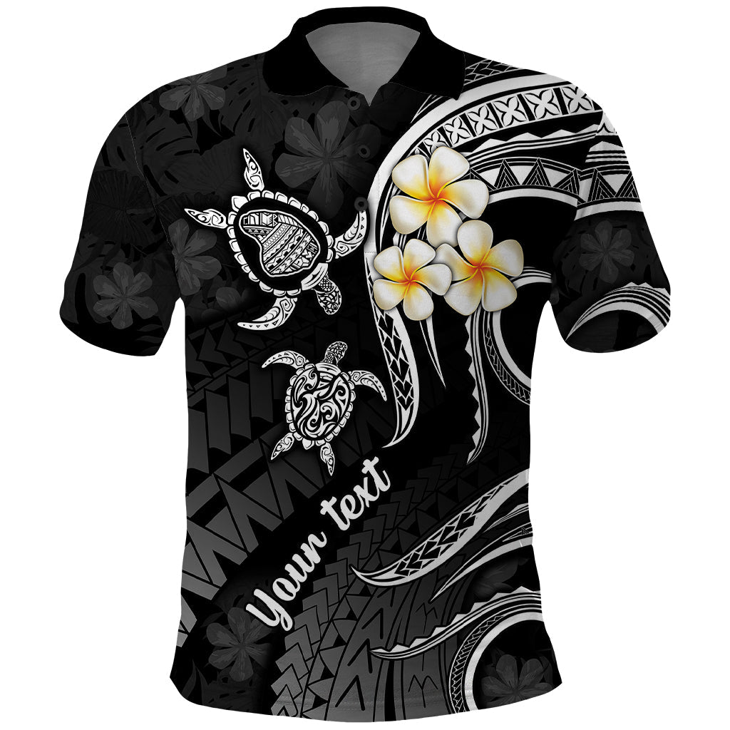 Personalised Lanai Hawaii Polo Shirt Polynesian Tattoo and Pacific Plumeria White Vibe LT9