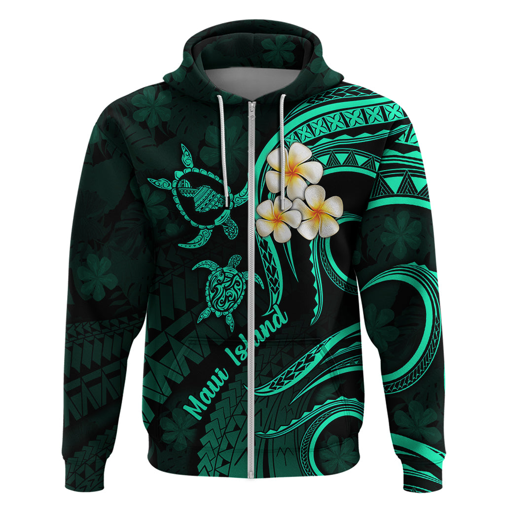 Hawaii Hoodie Maui Islands Pacific Plumeria Turquoise Vibe LT9