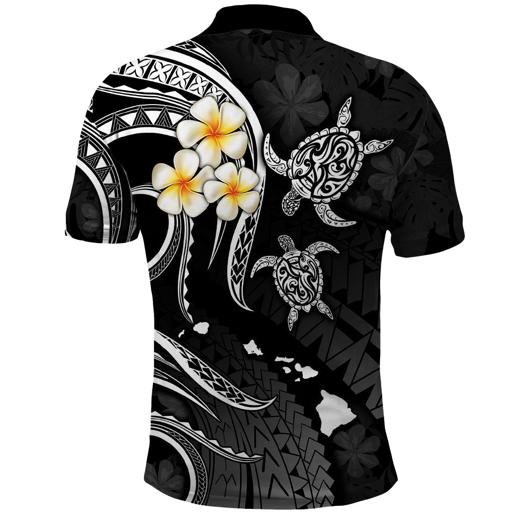 Hawaii Polo Shirt Maui Islands Pacific Plumeria White Vibe LT9