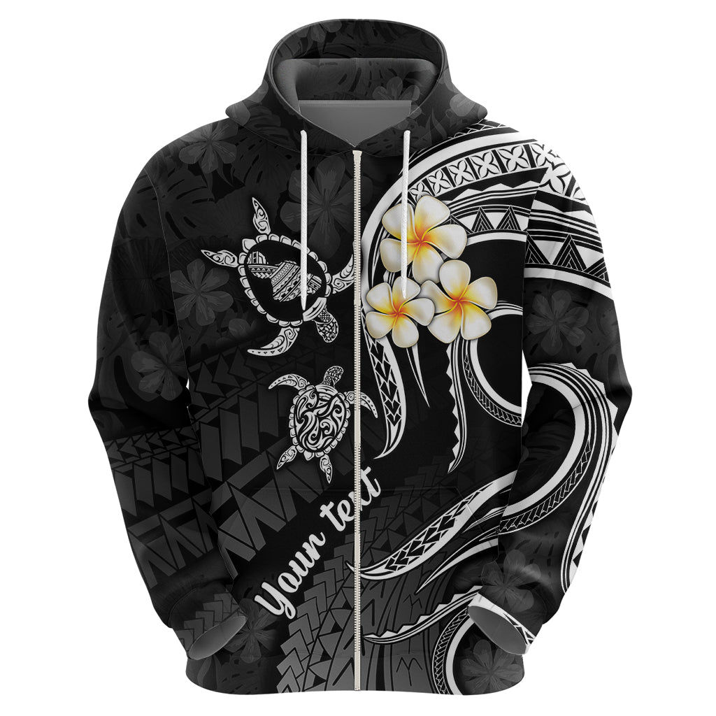 Personalised Maui Hawaii Hoodie Polynesian Tattoo and Pacific Plumeria White Vibe LT9